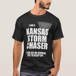 Kansas Tornado Storm Chaser Black T - Shirt