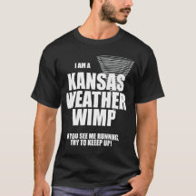 Kansas Tornado Weather Wimp Dark T - Shirt