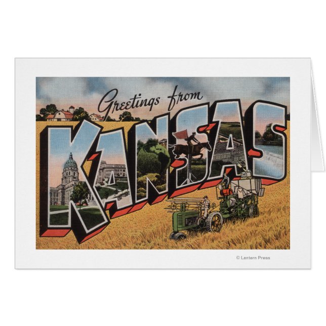 Kansas (Traktor & Hay Bailer Scene) (Vorderseite (Horizontal))