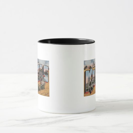 Kansas (Traktor & Hay Bailer Scene) Tasse (Zentrum)