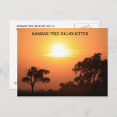 KANSAS TREE-SILHOUETTEN POSTKARTE (Vorne/Hinten)