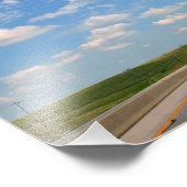Kansas Turnpike Through Flint Hills 8x10 Fotodruck (Ecke)
