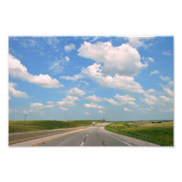 Kansas Turnpike Through Flint Hills Fotodruck
