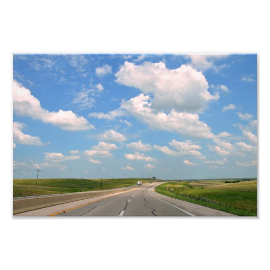 Kansas Turnpike Through Flint Hills Fotodruck (Vorne)