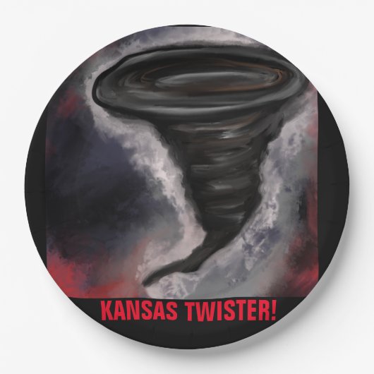 KANSAS TWISTER PAPPTELLER (Vorderseite)