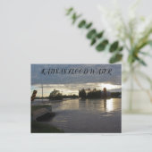 Kansas Überschwemmen des Wassers über eine Straßen Postkarte (Stehend Vorderseite)