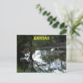 Kansas überschwemmen Wasser in einer Weide Post Ca Postkarte (Stehend Vorderseite)