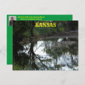 Kansas überschwemmen Wasser in einer Weide Post Ca Postkarte (Vorne/Hinten)