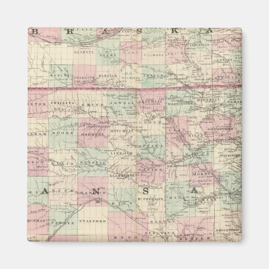 Kansas und Nebraska Magnet (Vorne)