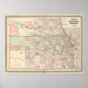 Kansas und Nebraska Poster