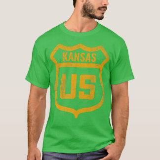 Kansas - US-Autobahn, die von der Wetterlage in Mi T-Shirt