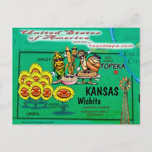 Kansas USA Card Postkarte (Vorderseite)