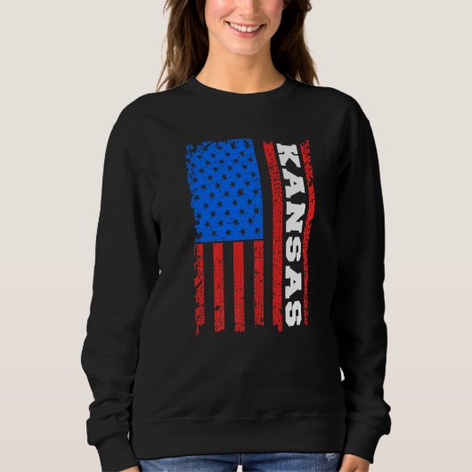 Kansas USA-Flagge Sweatshirt (Vorderseite)