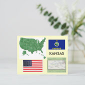 Kansas, USA Postkarte (Stehend Vorderseite)