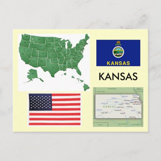 Kansas, USA Postkarte (Vorderseite)