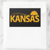 Kansas USA Rechteckiger Aufkleber (Tasche)