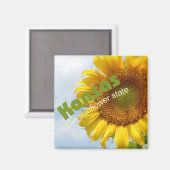 Kansas USA Sonnenblume Staat Souvenir Kühlschrankm Magnet (Vorderseite/Rückseite)
