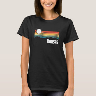 Kansas Vintag Sunset 80er Retro Summer Staat USA T-Shirt