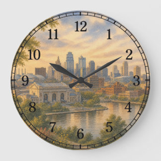 Kansas Wall Clock — Heartland Landscape Design Große Wanduhr