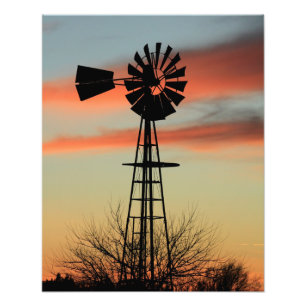Kansas Weihnachten 2021 farbenfrohe Sonnenuntergan Fotodruck