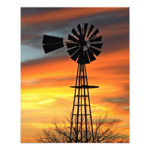 Kansas Weihnachten 2021 farbenfrohe Sonnenuntergan Fotodruck