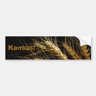 Kansas!  Weizenernte-Autoaufkleber Autoaufkleber