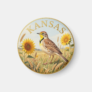 Kansas Western Lerchenstärling State Bird Botanica Magnet