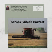 Kansas Wheat Harvest Post Card Postkarte (Vorne/Hinten)