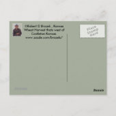 Kansas Wheat Harvest Post Card Postkarte (Rückseite)