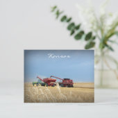 Kansas Wheat Harvest Postcard Postkarte (Stehend Vorderseite)