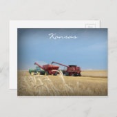 Kansas Wheat Harvest Postcard Postkarte (Vorne/Hinten)