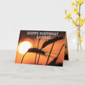 Kansas Wheat Sunset Silhouette Greeting Card. Karte (Gelbe Blume)