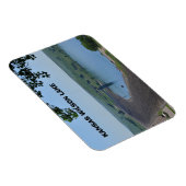 Kansas Wilson Lake Dam Square Magnet (Rechte Seite)