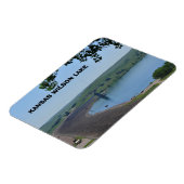 Kansas Wilson Lake Dam Square Magnet (Linke Seite)