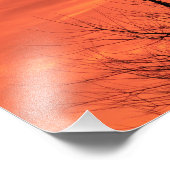 Kansas Windmill Silhouette Sonnenuntergang mit Wol Fotodruck (Ecke)