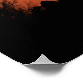 Kansas Windmill Silhouette Sunset Foto/Poster Poster (Ecke)