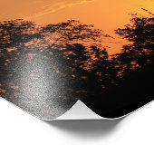 Kansas Windmill Silhouette Sunset Foto Print (Ecke)