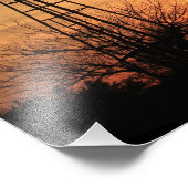 Kansas Windmill Silhouette Sunset Foto Print (Ecke)