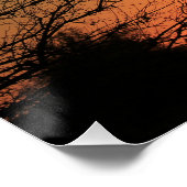 Kansas Windmill Sonnenset Glossy Poster (Ecke)