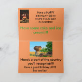 Kansas Windmill Sunset Birthday CARD Karte (Innenseite)