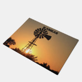 Kansas Windmill Sunset Door Mat Fußmatte (Schrägansicht)