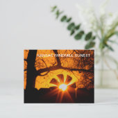 Kansas Windmill Sunset POST CARD Postkarte (Stehend Vorderseite)