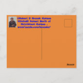 Kansas Windmill Sunset Post Card. Postkarte (Rückseite)