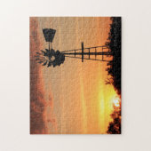 Kansas Windmill Sunset PUZZLE (Vertikal)
