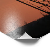 Kansas Windmill Sunset Silhouette Foto Poster. (Ecke)