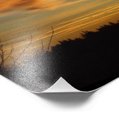 Kansas Windmill Sunset Silhouette Foto/Poster Fotodruck (Ecke)