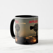 Kansas Windmill Sunset Tasse (Vorderseite Links)