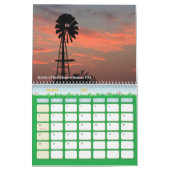 Kansas Windmill Sunsets Calendar Kalender (Mär 2027)