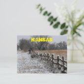 Kansas Winter Wonder Land Post Card. Postkarte (Stehend Vorderseite)