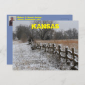 Kansas Winter Wonder Land Post Card. Postkarte (Vorne/Hinten)